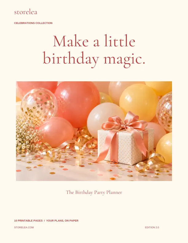 Actual cover of The Birthday Party Planner