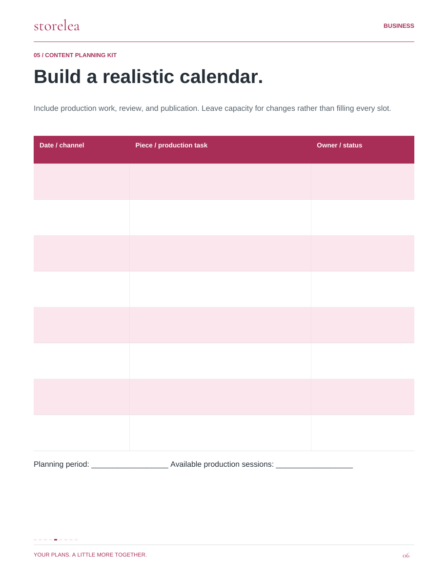 Page 6 of The Content Planning Kit