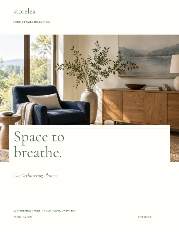 Actual cover of The Decluttering Planner