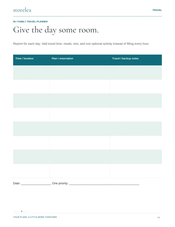 Page 6 of The Family Travel Planner