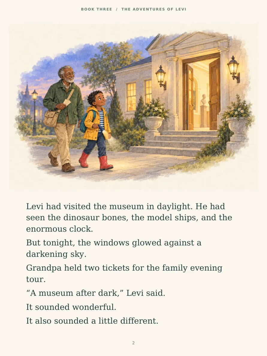 Page 2 of Levi and the Museum After Dark