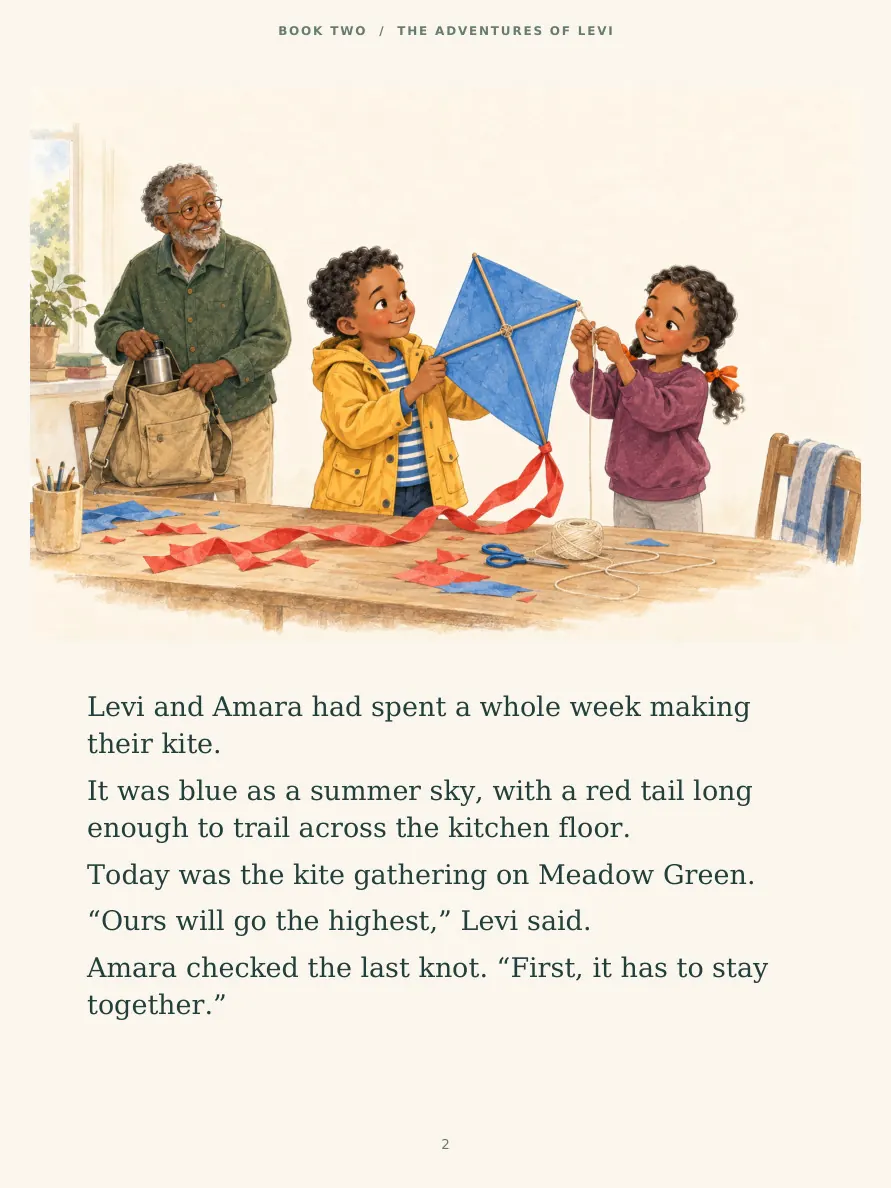 Page 2 of Levi and the Runaway Kite