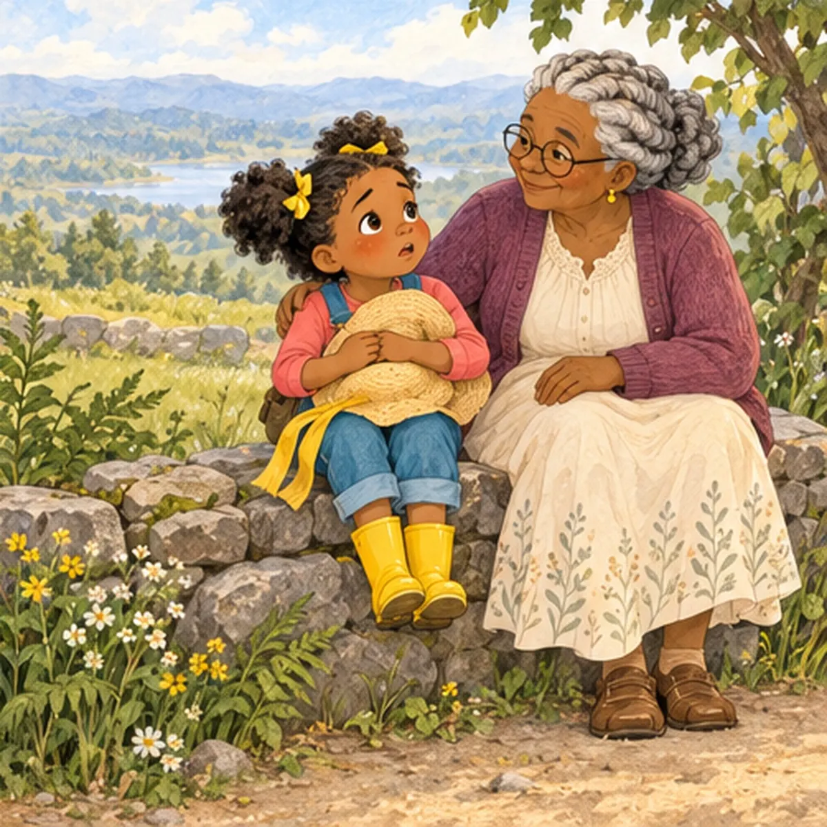 Actual page 7 from Mary and the Windy Hill