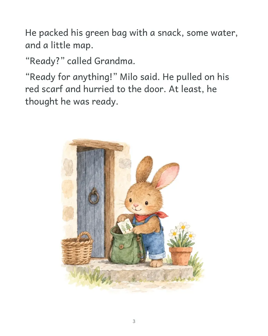 Page 3 of Milo’s Brave Little Step