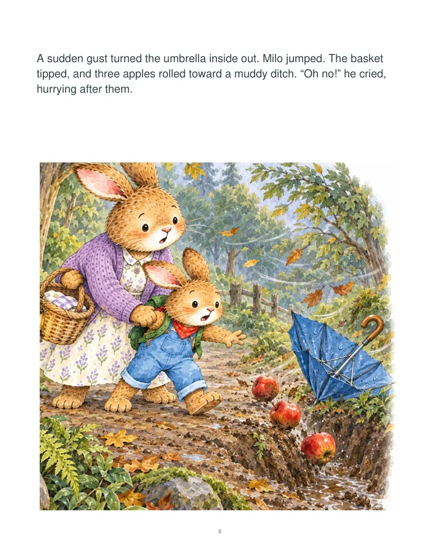 Page 6 of Milo and the Lantern in the Rain