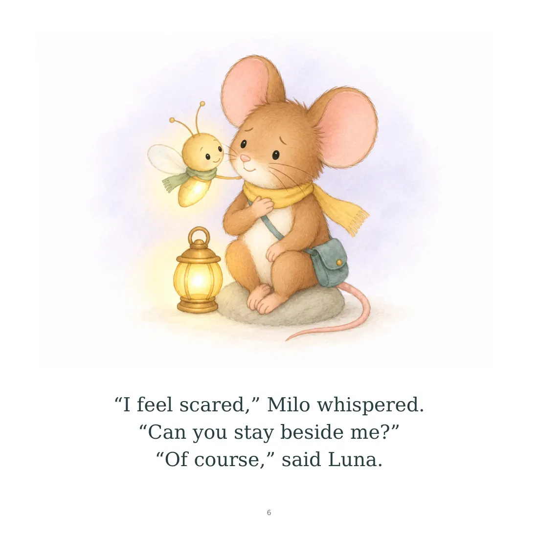 Actual page 6 of Milo and the Moonlit Trail