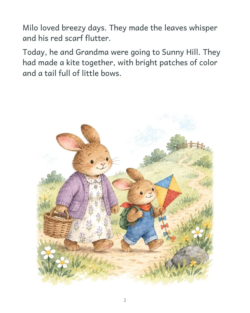 Page 2 of Milo and the Runaway Kite