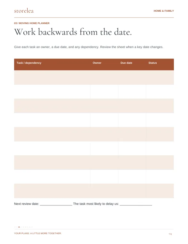 Page 4 of The Moving Home Planner