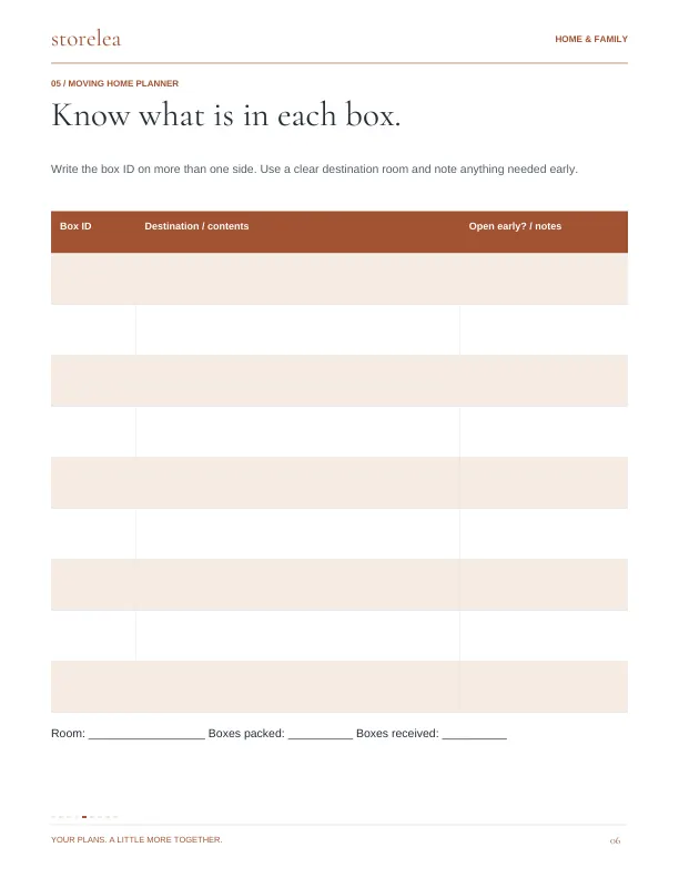 Page 6 of The Moving Home Planner