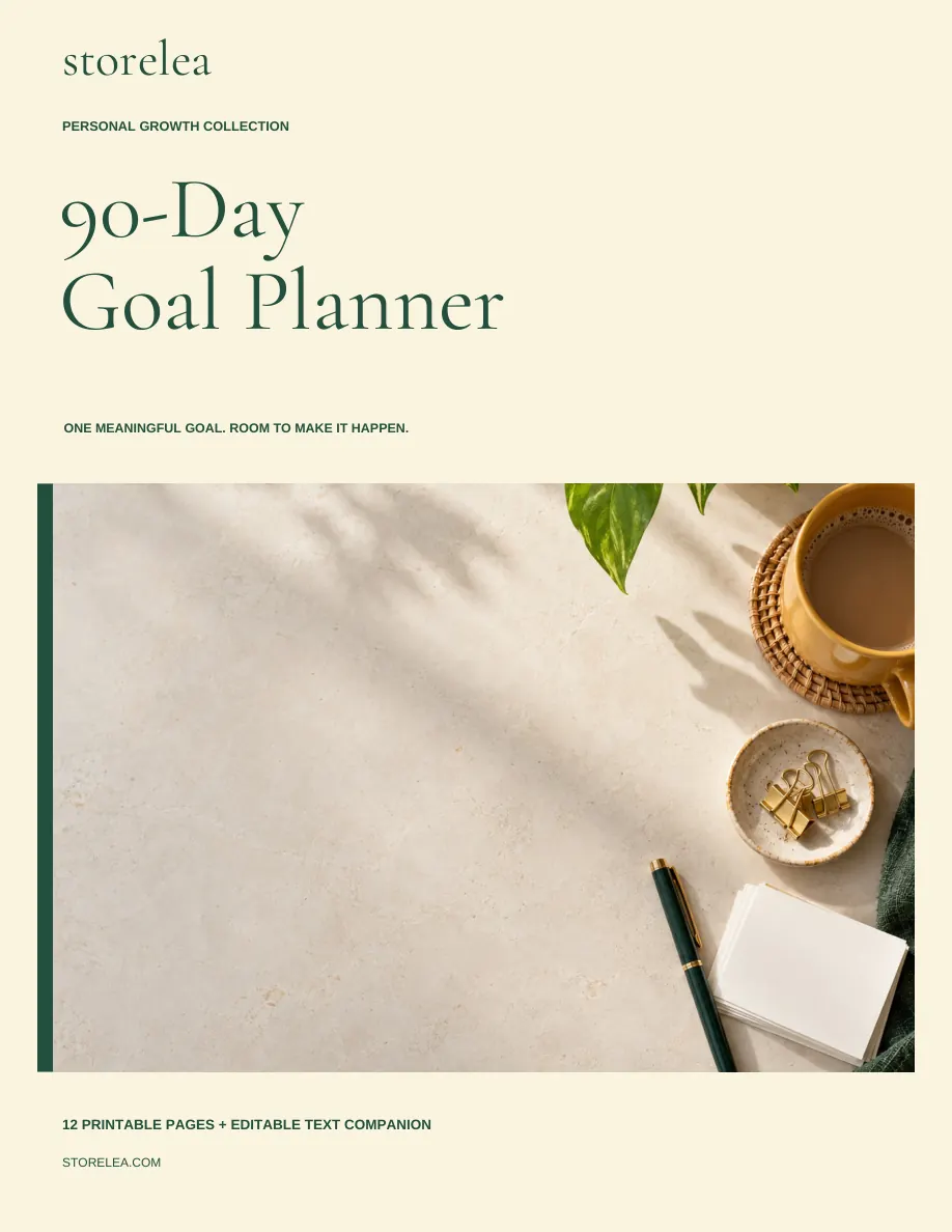 Actual printable guide cover from The 90-Day Goal Planner