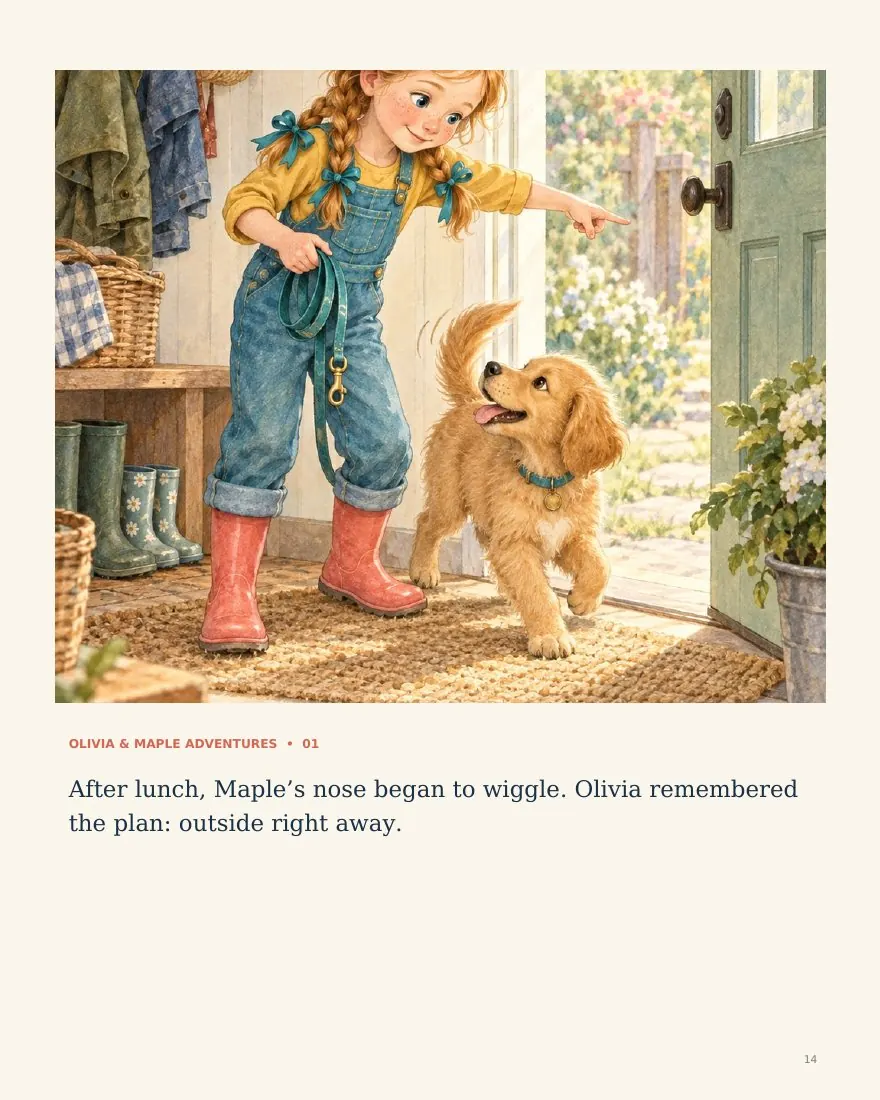 Actual page 14 from Olivia and Maple Come Home