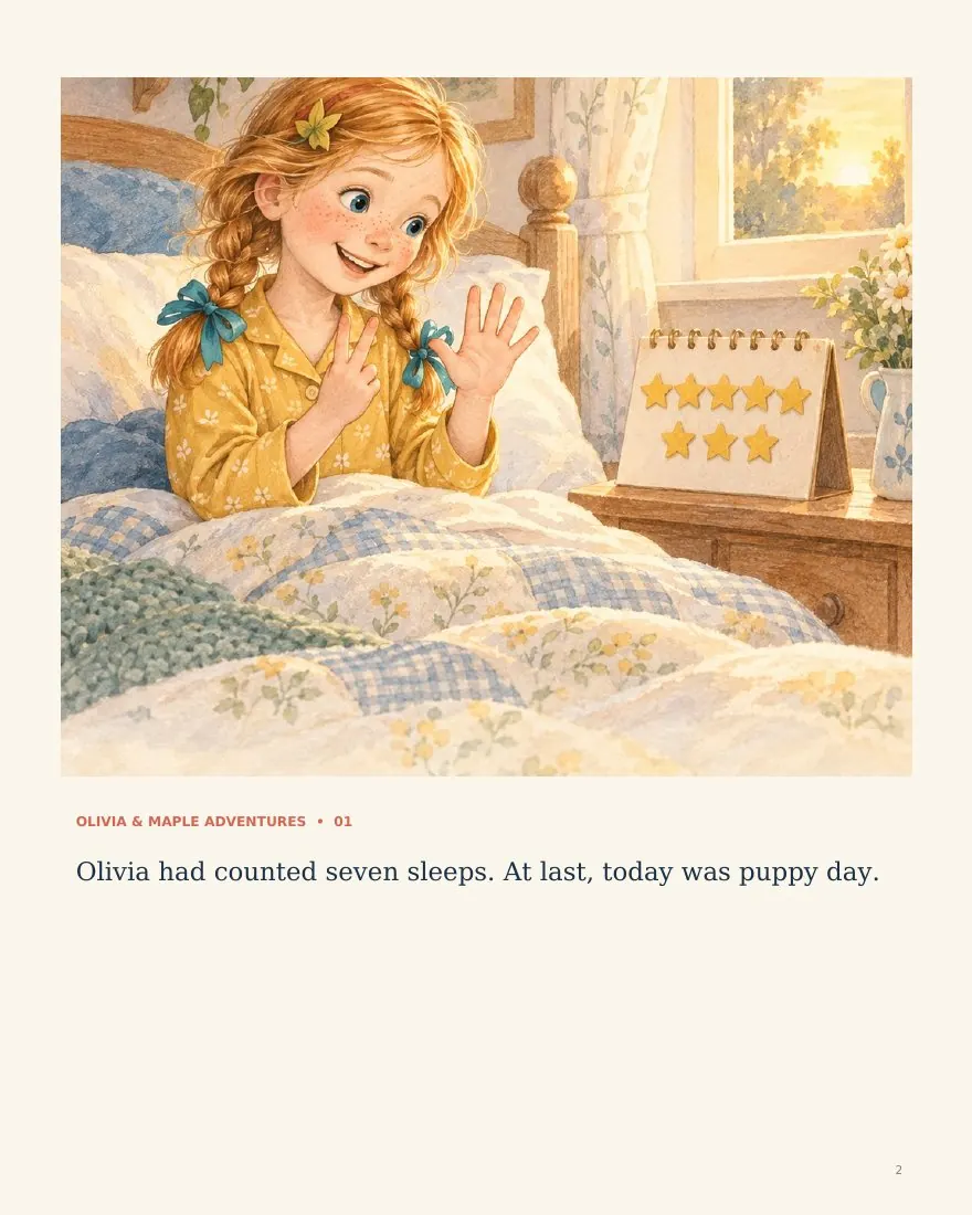Actual page 2 from Olivia and Maple Come Home