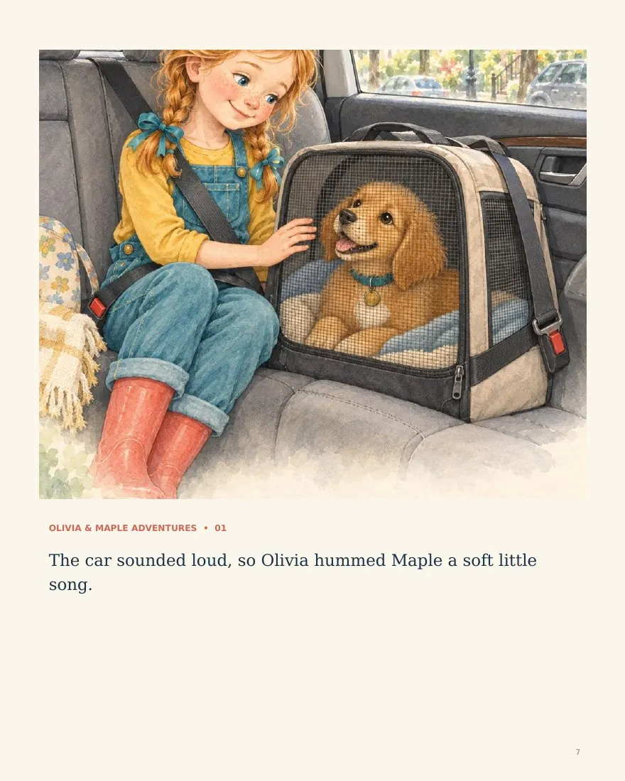 Actual page 7 from Olivia and Maple Come Home