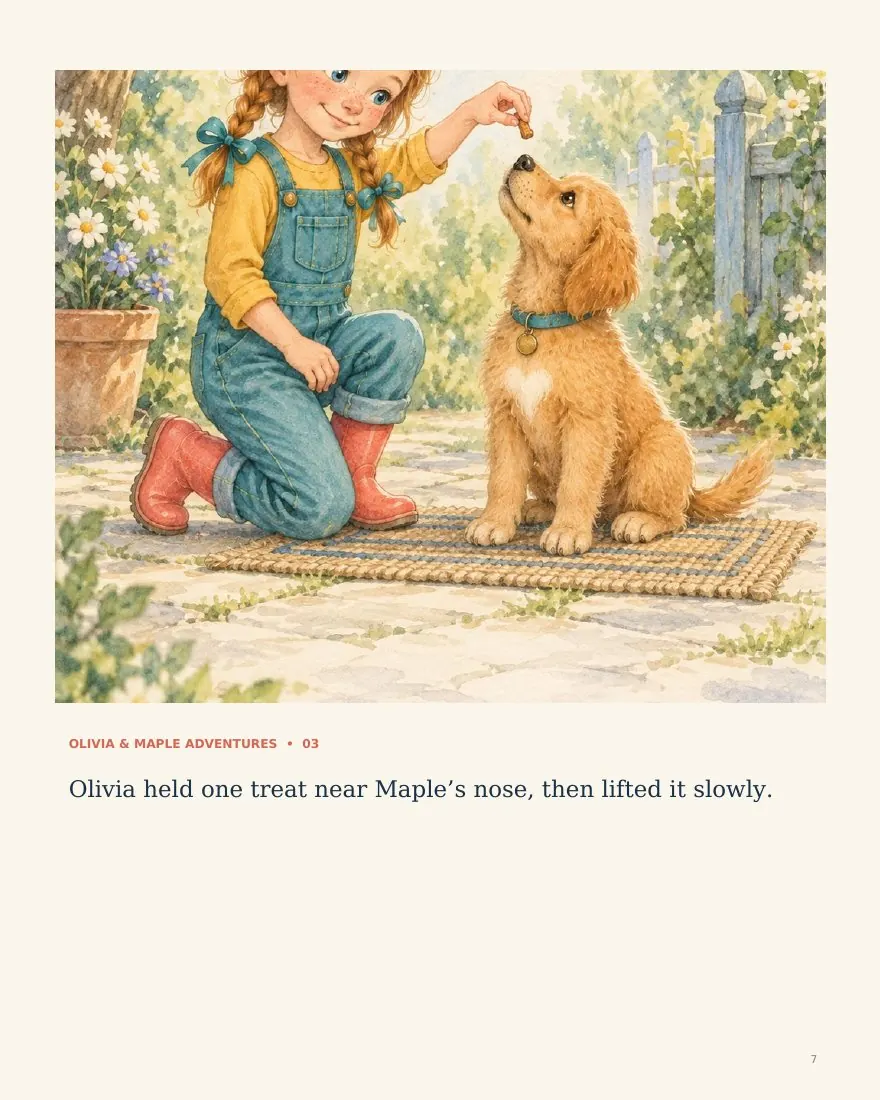 Actual page 7 from Olivia and Maple Learn to Listen