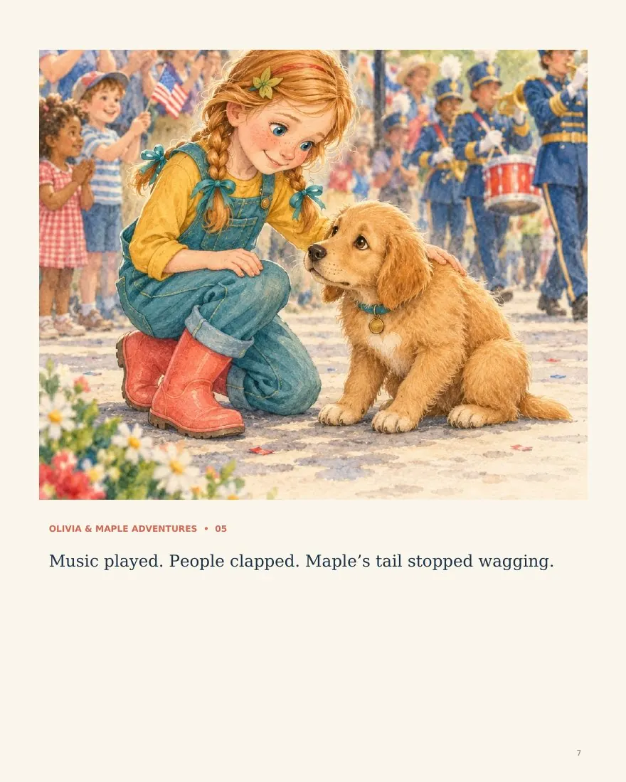 Actual page 7 from Olivia and Maple’s Pet Parade