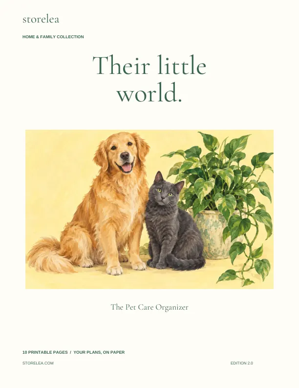Actual cover of The Pet Care Organizer