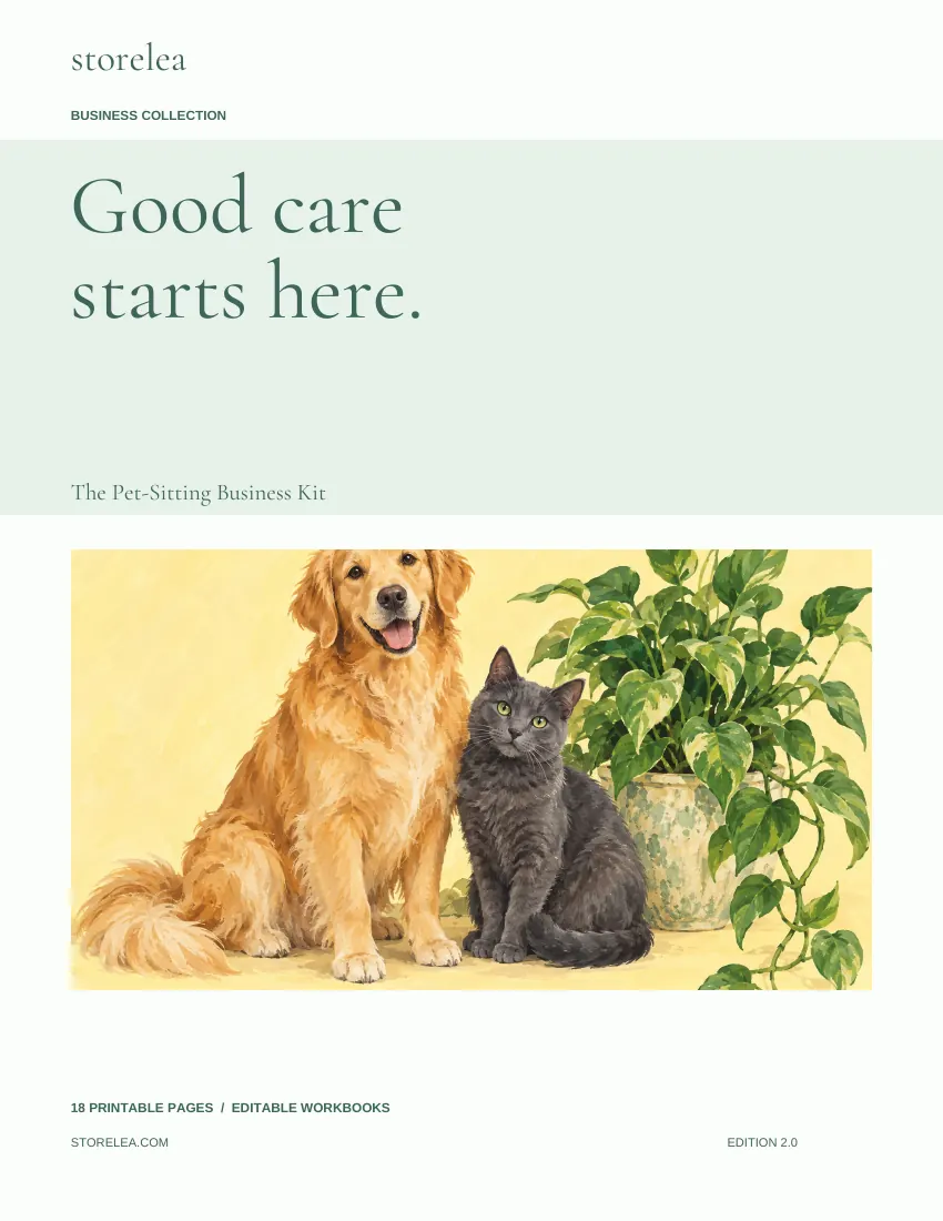 Actual cover of The Pet-Sitting Business Kit