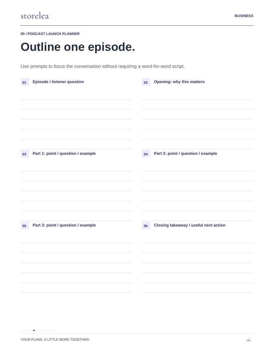 Page 6 of The Podcast Launch Planner