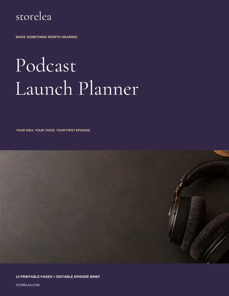 Actual printable guide cover from The Podcast Launch Planner