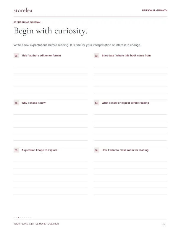 Page 4 of The Reading Journal