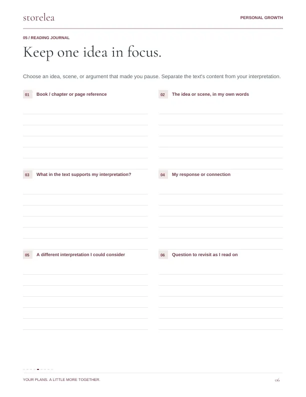 Page 6 of The Reading Journal