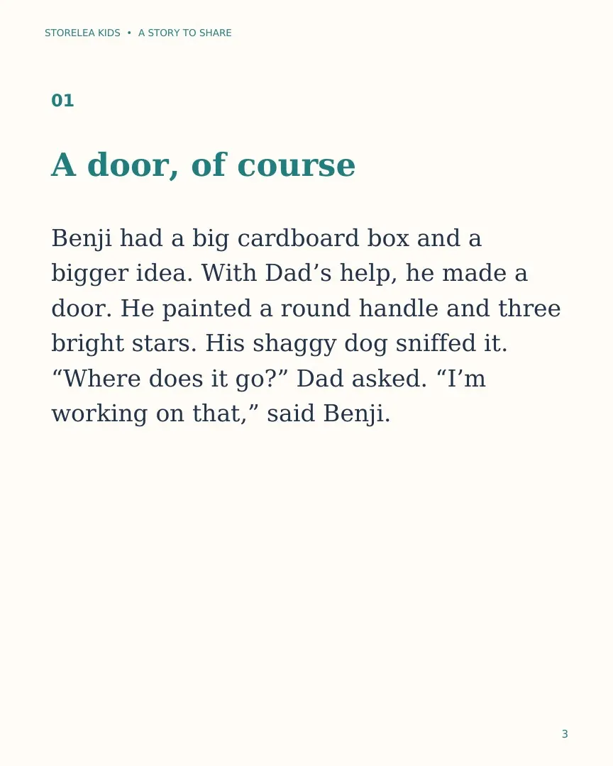 Page 3 of Benji Builds a Door to Nowhere