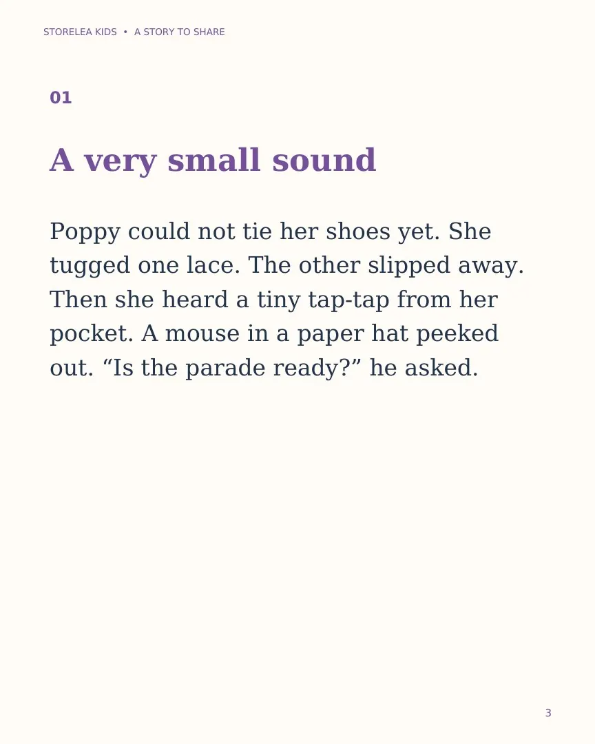 Page 3 of Poppy and the Pocket-Sized Parade