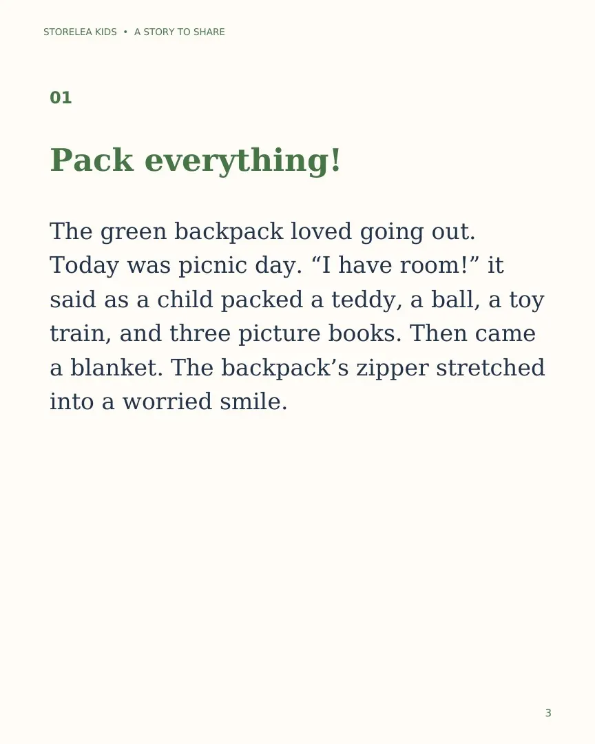 Page 3 of The Backpack With Room for One More