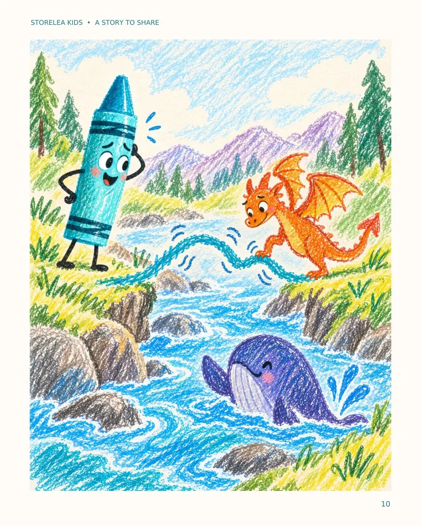 Page 10 of The Crayon That Drew Outside the Story