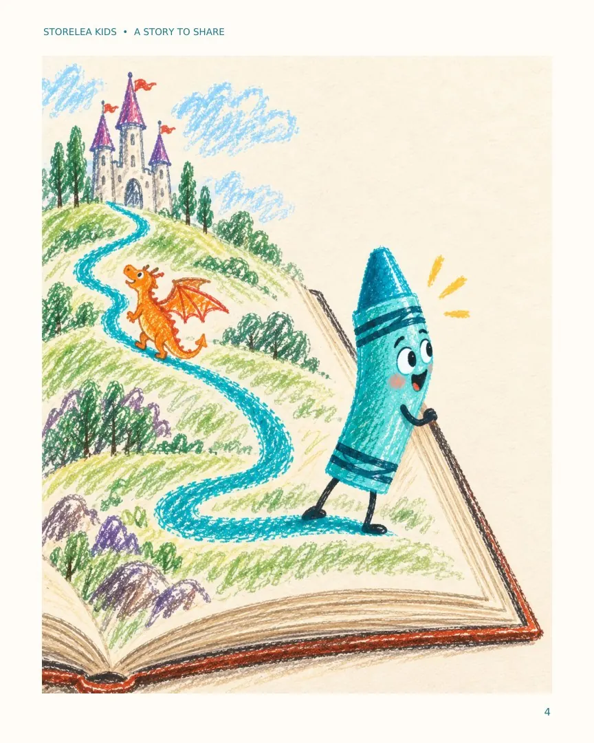 Page 4 of The Crayon That Drew Outside the Story
