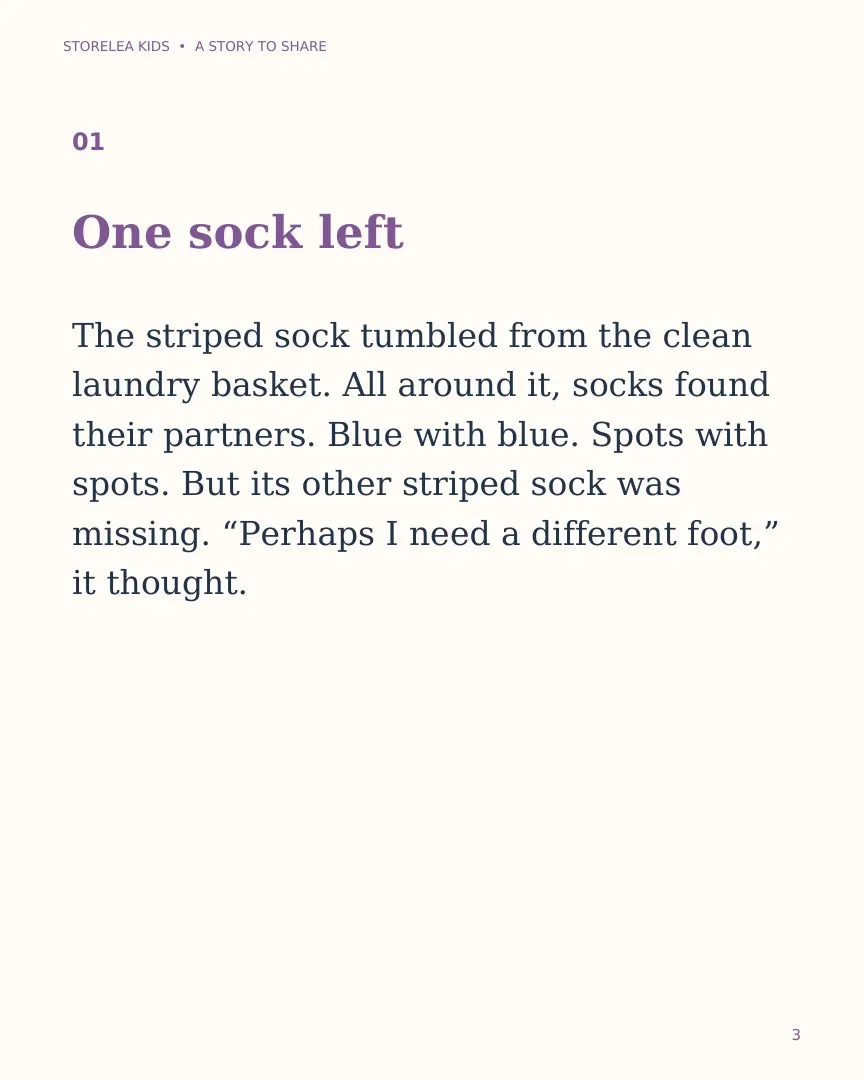 Page 3 of The Sock That Wanted a Different Foot