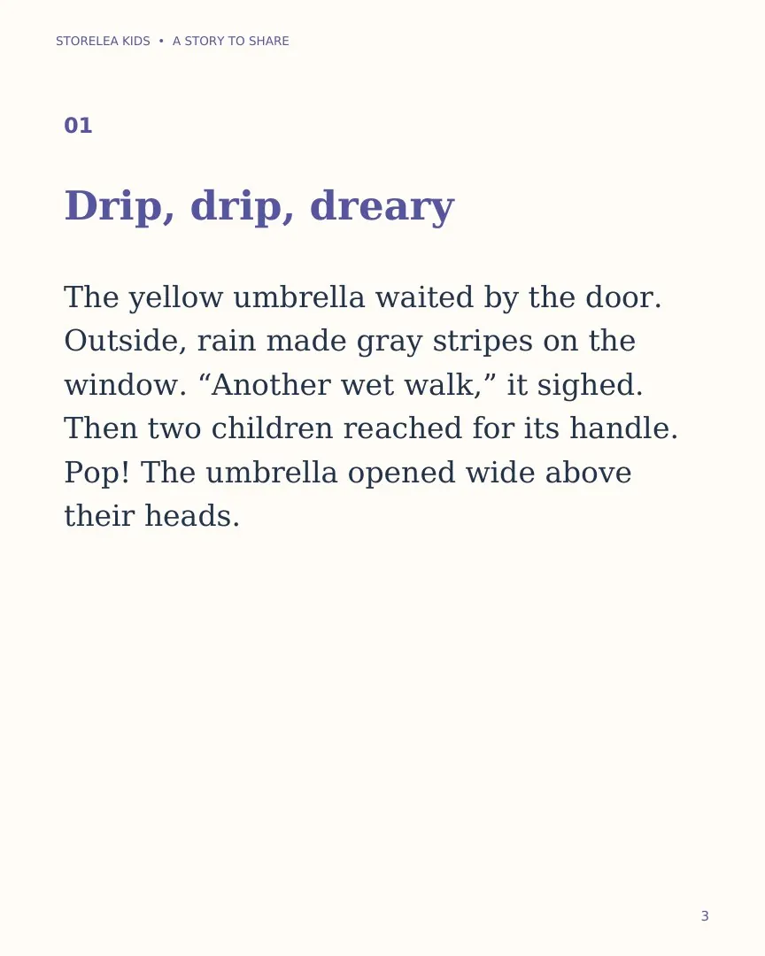 Page 3 of The Umbrella That Collected Giggles