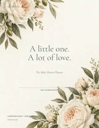 The Baby Shower Planner — actual product preview