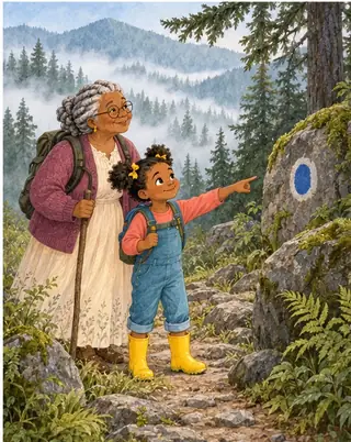 Mary and the Misty Mountain Path — actual product preview