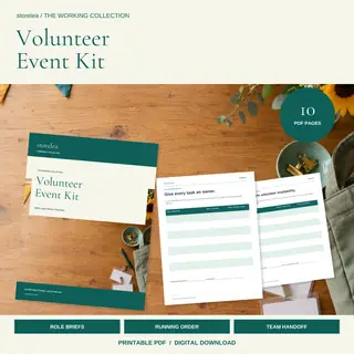The Volunteer Event Kit — actual product preview