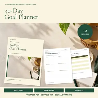 The 90-Day Goal Planner — actual product preview