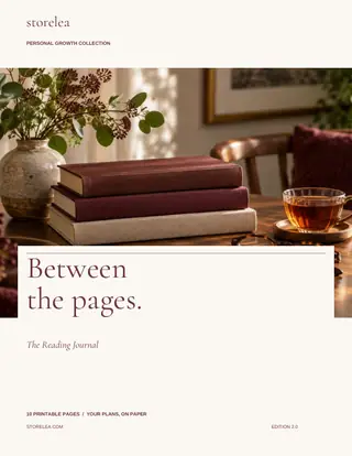 The Reading Journal — actual product preview