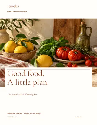 The Weekly Meal Planning Kit — actual product preview
