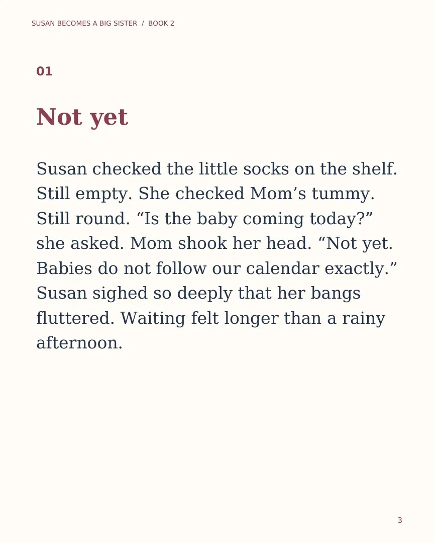 Page 3 of Susan and the Waiting Calendar