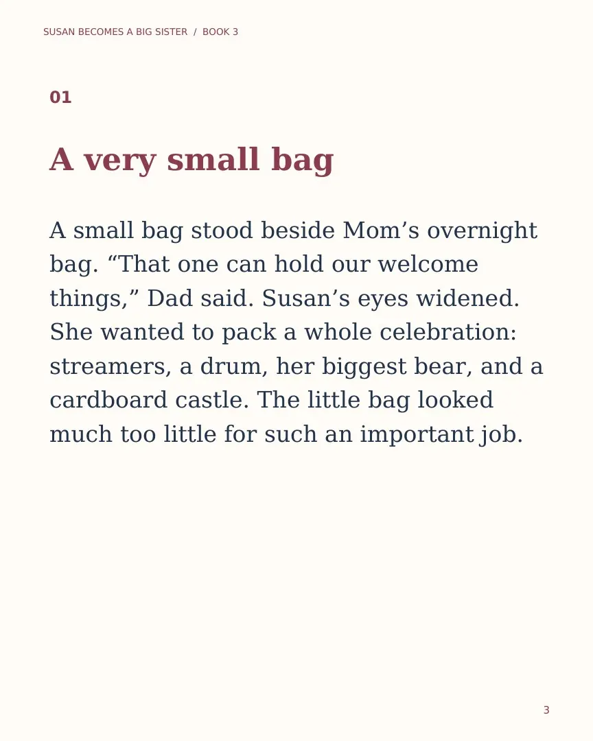 Page 3 of Susan Packs a Welcome