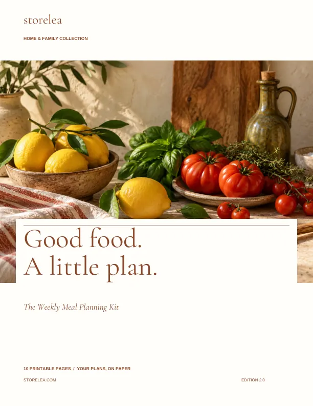 Actual cover of The Weekly Meal Planning Kit